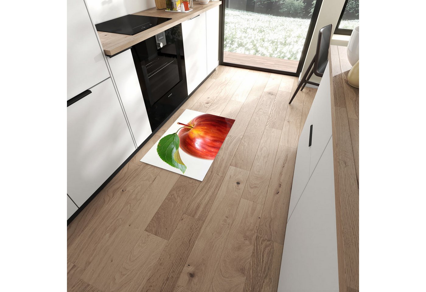 Primedeco Teppich Küchenteppich Roter Apfel Mit Blatt PVC rutschfest abwaschbar Läufer, Rechteckig, Höhe: 3 mm, Pflegeleicht & Wasserabweisend Primedeco Teppich Küchenteppich Roter Apfel Mit Blatt PVC rutschfest abwaschbar Läufer, Rechteckig, Höhe: 3 mm, Pflegeleicht & Wasserabweisend von Primedeco
