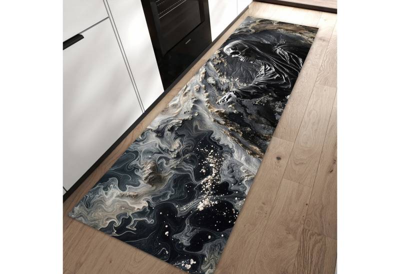 Primedeco Teppich Küchenteppich Skelett in Wellen PVC rutschfest abwaschbar Läufer, Rechteckig, Höhe: 3 mm, Pflegeleicht & Wasserabweisend Primedeco Teppich Küchenteppich Skelett in Wellen PVC rutschfest abwaschbar Läufer, Rechteckig, Höhe: 3 mm, Pflegeleicht & Wasserabweisend von Primedeco