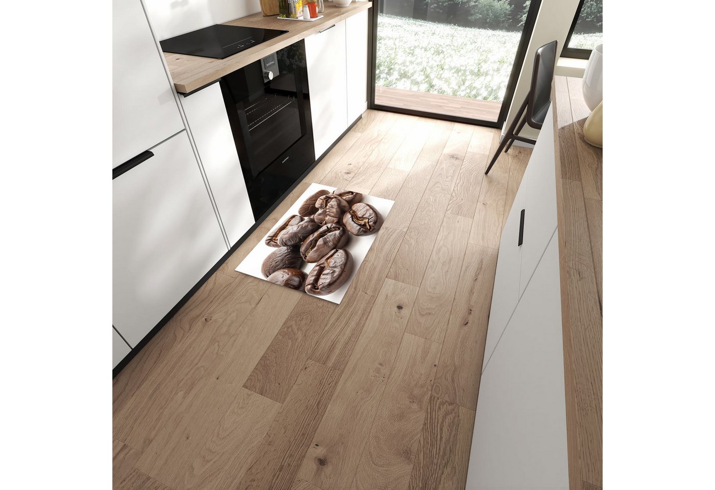 Primedeco Teppich Küchenteppich Stille Kaffeebohnen PVC rutschfest abwaschbar Läufer, Rechteckig, Höhe: 3 mm, Pflegeleicht & Wasserabweisend Primedeco Teppich Küchenteppich Stille Kaffeebohnen PVC rutschfest abwaschbar Läufer, Rechteckig, Höhe: 3 mm, Pflegeleicht & Wasserabweisend von Primedeco