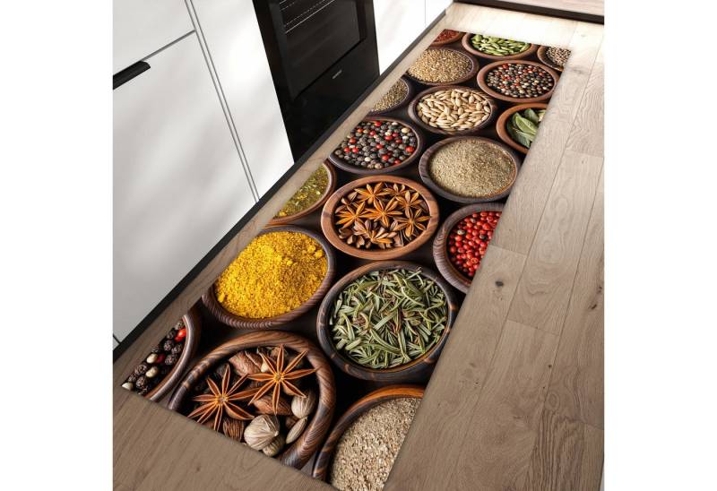 Primedeco Teppich Küchenteppich Verschiedene Gewuerze PVC rutschfest abwaschbar Läufer, Rechteckig, Höhe: 3 mm, Pflegeleicht & Wasserabweisend Primedeco Teppich Küchenteppich Verschiedene Gewuerze PVC rutschfest abwaschbar Läufer, Rechteckig, Höhe: 3 mm, Pflegeleicht & Wasserabweisend von Primedeco