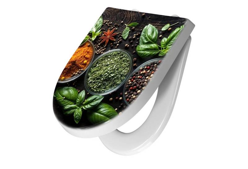 Primedeco WC-Sitz mit Absenkautomatik Motiv Gewürze Und Kräuter (1-St), Absenkautomatik, Soft-Close von Primedeco