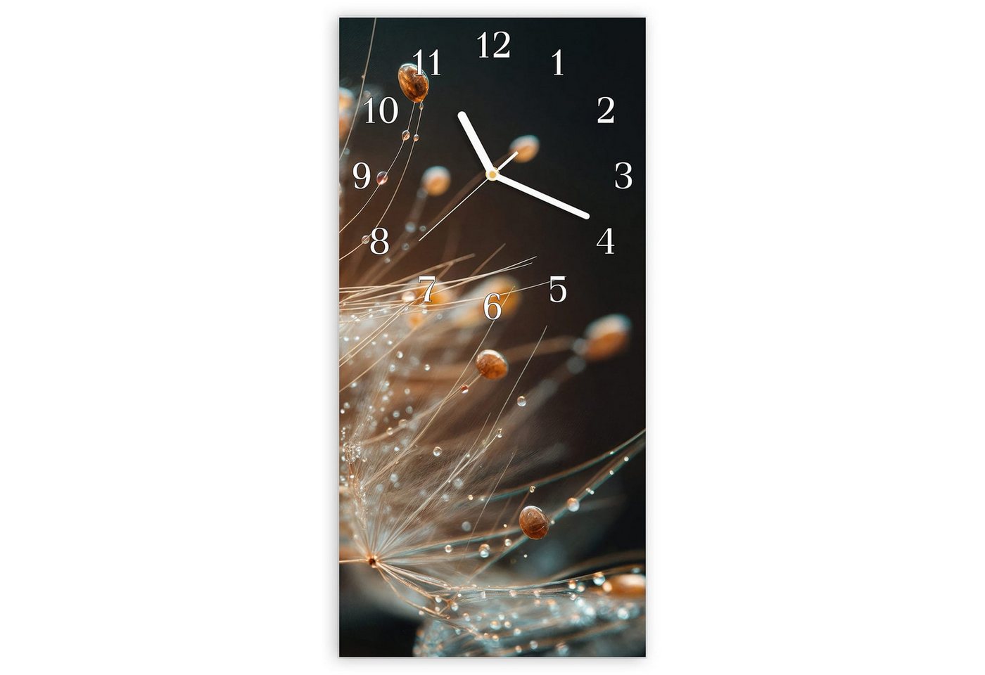 Primedeco Wanduhr Glasuhr Wandkunst Größe 30 x 60 cm mit Motiv Pusteblumenperlen Primedeco Wanduhr Glasuhr Wandkunst Größe 30 x 60 cm mit Motiv Pusteblumenperlen von Primedeco