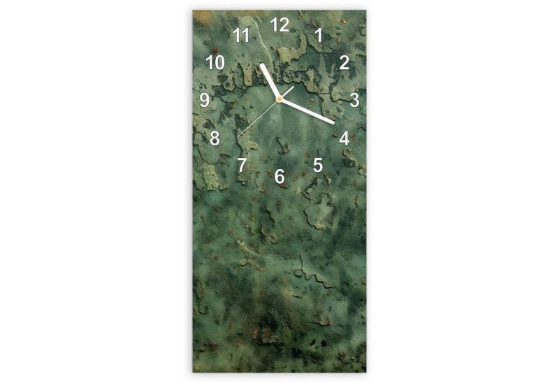 Primedeco Wanduhr Glasuhr Wandkunst Größe 30 x 60 cm mit Motiv Verwitterte Textur von Primedeco