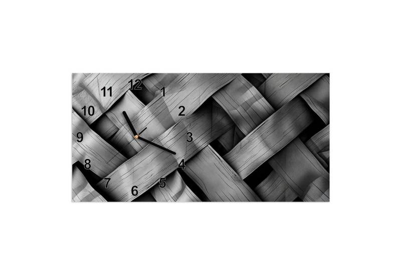 Primedeco Wanduhr Glasuhr Wandkunst Größe 60 x 30 cm mit Motiv Geflochtenes Holz Primedeco Wanduhr Glasuhr Wandkunst Größe 60 x 30 cm mit Motiv Geflochtenes Holz von Primedeco