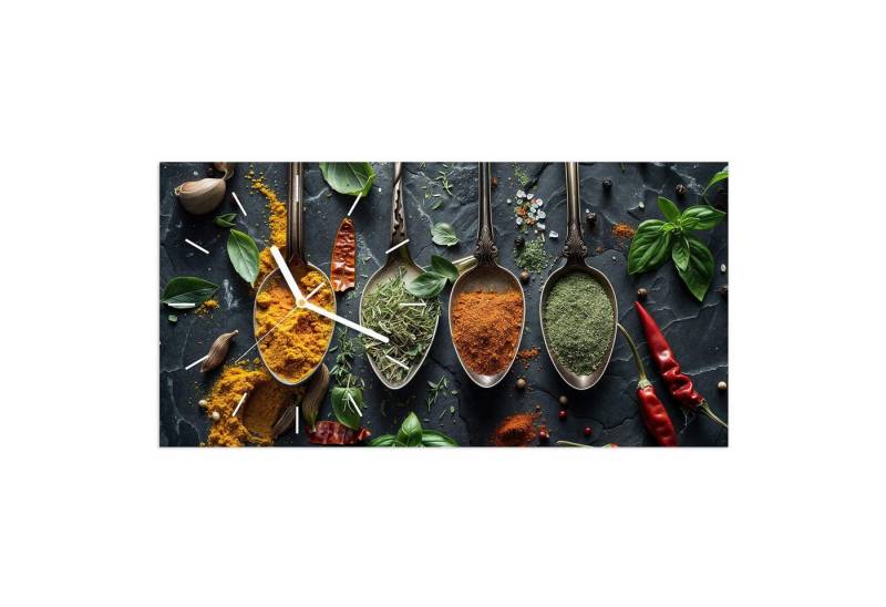 Primedeco Wanduhr Glasuhr Wandkunst Größe 60 x 30 cm mit Motiv Kräuter und Gewürze Primedeco Wanduhr Glasuhr Wandkunst Größe 60 x 30 cm mit Motiv Kräuter und Gewürze von Primedeco