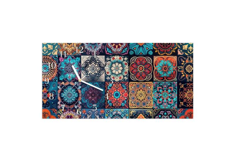 Primedeco Wanduhr Glasuhr Wandkunst Größe 60 x 30 cm mit Motiv Mandala Mosaik Teppich Primedeco Wanduhr Glasuhr Wandkunst Größe 60 x 30 cm mit Motiv Mandala Mosaik Teppich von Primedeco