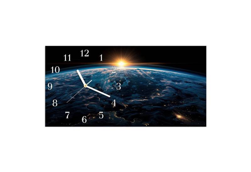 Primedeco Wanduhr Glasuhr Wandkunst Größe 60 x 30 cm mit Motiv Sonnenaufgang Erde Primedeco Wanduhr Glasuhr Wandkunst Größe 60 x 30 cm mit Motiv Sonnenaufgang Erde von Primedeco