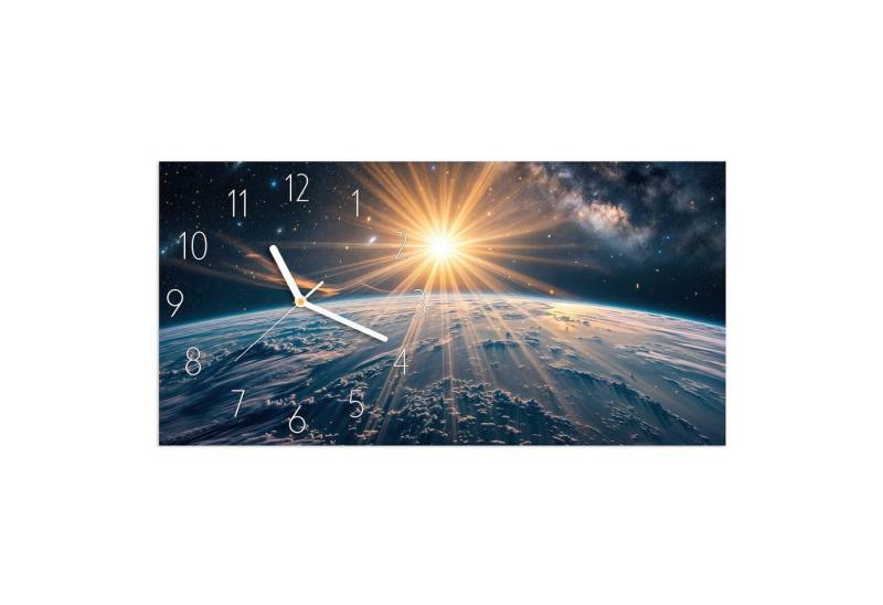 Primedeco Wanduhr Glasuhr Wandkunst Größe 60 x 30 cm mit Motiv Sonnenaufgang Erde Primedeco Wanduhr Glasuhr Wandkunst Größe 60 x 30 cm mit Motiv Sonnenaufgang Erde von Primedeco