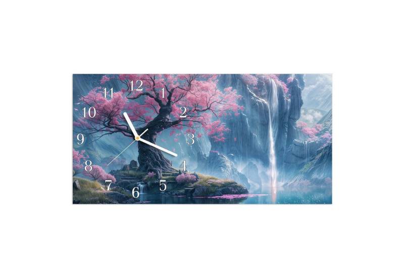 Primedeco Wanduhr Glasuhr Wandkunst Größe 60 x 30 cm mit Motiv Zauberhafte Landschaft Primedeco Wanduhr Glasuhr Wandkunst Größe 60 x 30 cm mit Motiv Zauberhafte Landschaft von Primedeco