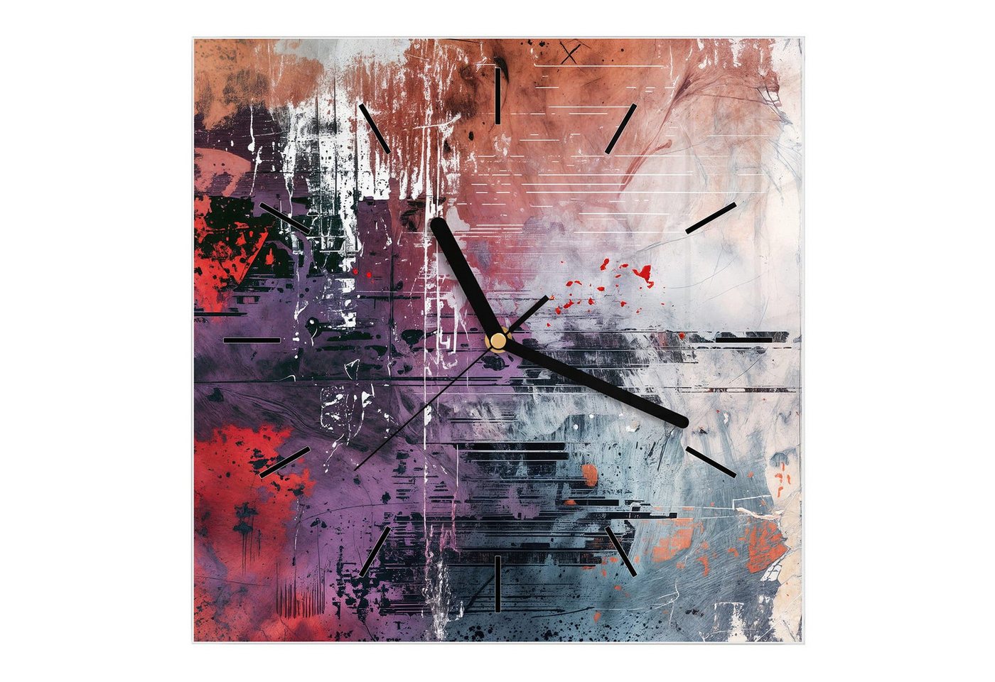 Primedeco Wanduhr Glasuhr Wanduhr Wandkunst Größe 30 x 30 cm mit Motiv Abstrakte Kunst Primedeco Wanduhr Glasuhr Wanduhr Wandkunst Größe 30 x 30 cm mit Motiv Abstrakte Kunst von Primedeco