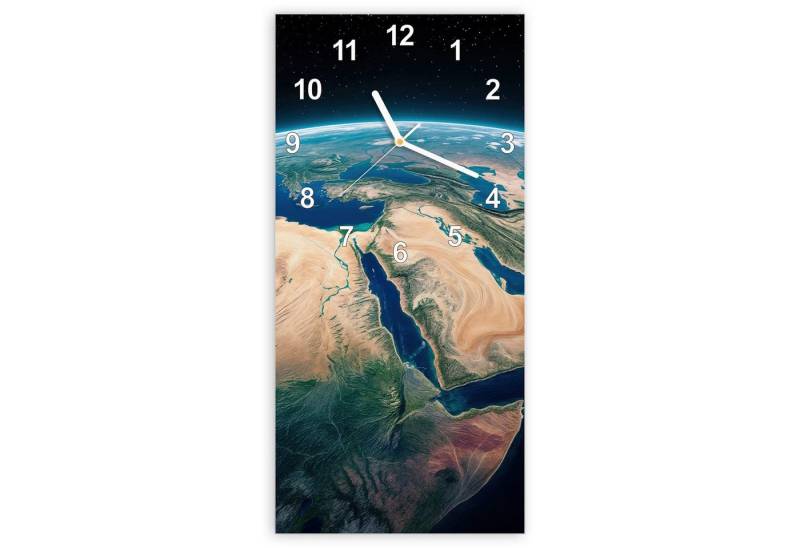 Primedeco Wanduhr Glasuhr Wandkunst Größe 30 x 60 cm mit Motiv Erde aus dem All Primedeco Wanduhr Glasuhr Wandkunst Größe 30 x 60 cm mit Motiv Erde aus dem All von Primedeco