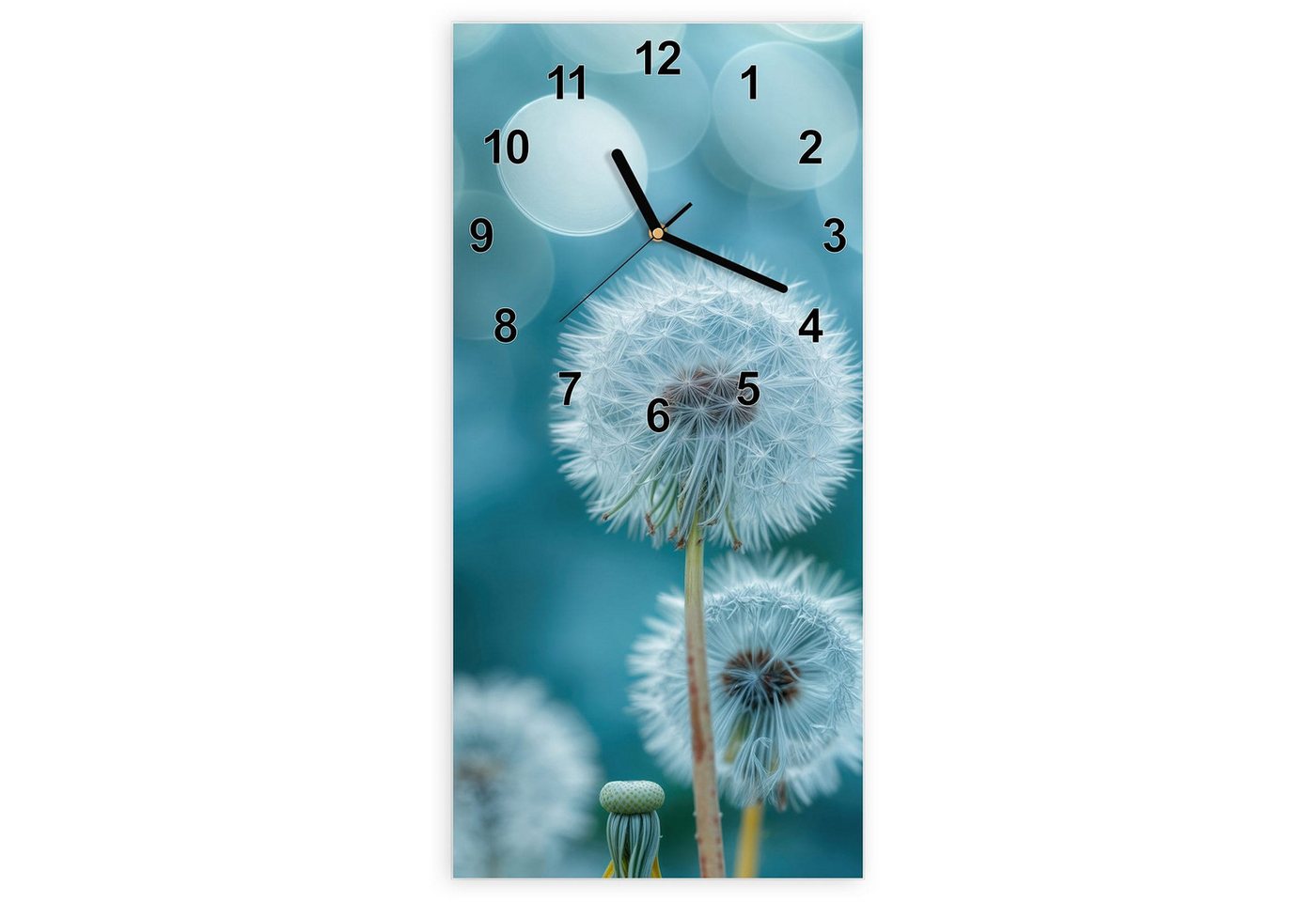 Primedeco Wanduhr Glasuhr Wandkunst Größe 30 x 60 cm mit Motiv Löwenzahnwiese Primedeco Wanduhr Glasuhr Wandkunst Größe 30 x 60 cm mit Motiv Löwenzahnwiese von Primedeco