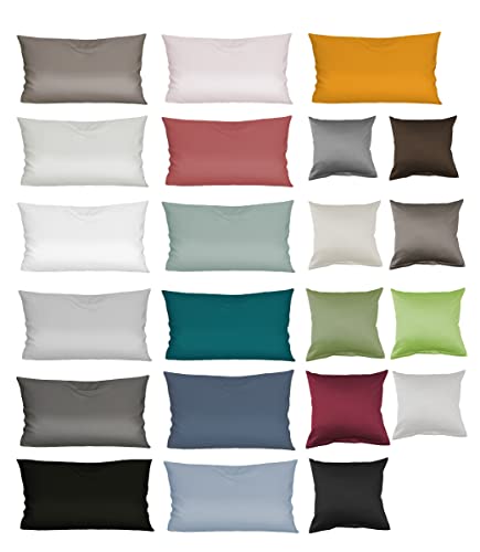 Luxus Satin Kissenbezug Primera Sempre 100% Baumwolle (40x80 cm, Graphit)' von Primera Sempre