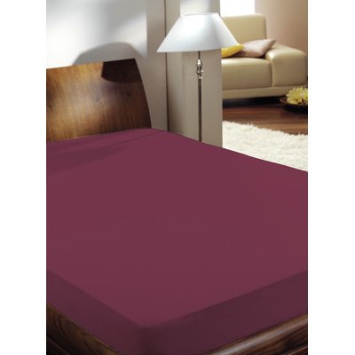 Primera Spannbettlaken Mako Satin 100% Baumwolle Bordeaux 90-100 x 200 cm von Primera Sempre