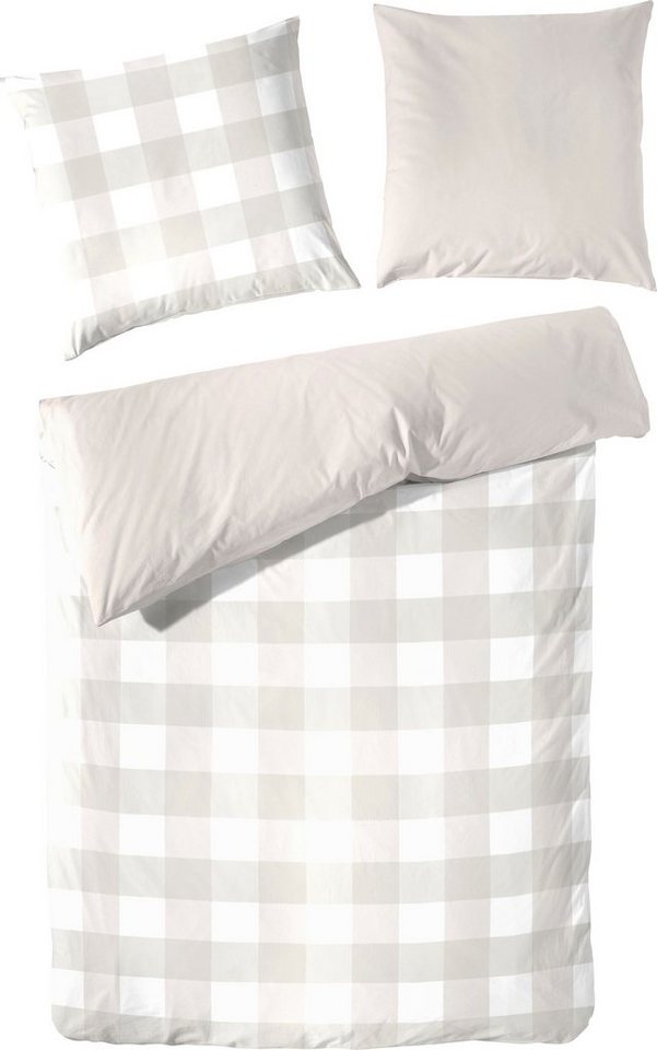 Primera Bettwäsche Basic Perkal, Perkal, 2 teilig, im modernen Karodesign Primera Bettwäsche Basic Perkal, Perkal, 2 teilig, im modernen Karodesign von Primera