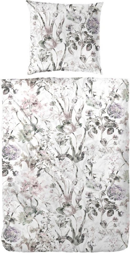 Bettwäsche Mako-Satin Bettwäsche Levin, Primera, Mako-Satin, 1 teilig, mit extravaganten Blumen-Prints von Primera