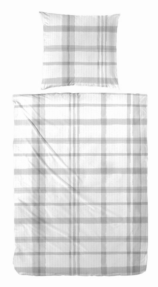 Primera Bettwäsche Primera Soft-Seersucker-Bettwäsche Casilla, Seersucker, 2 teilig, in einem klassischen Karo-Design von Primera