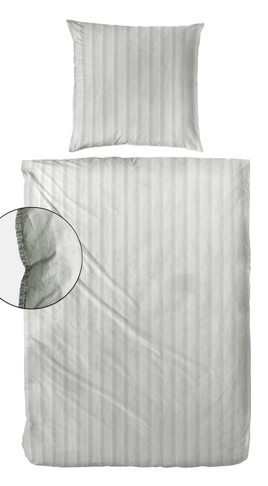 Primera Bettwäsche Stone-Washed Style, Renforcé, 2 teilig, Bettwäsche mit Streifen aus 100 % Baumwolle, ab Gr. 135x200 cm von Primera