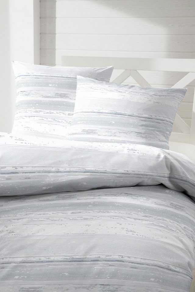 Primera Bettwäsche Wellengang, Mako-Satin, 2 teilig, mit bewegten und zarten Linien Primera Bettwäsche Wellengang, Mako-Satin, 2 teilig, mit bewegten und zarten Linien von Primera