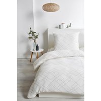 Primera Bettwäsche "Bio Crepe Mosaik" 2 Stk. tlg. mit feinem Linienmuster von Primera