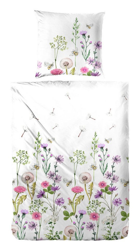 Primera Bettwäsche Renforce-Bettwäsche Oh my Garden, Renforcé, 2 teilig, mit zarten Blüten Primera Bettwäsche Renforce-Bettwäsche Oh my Garden, Renforcé, 2 teilig, mit zarten Blüten von Primera