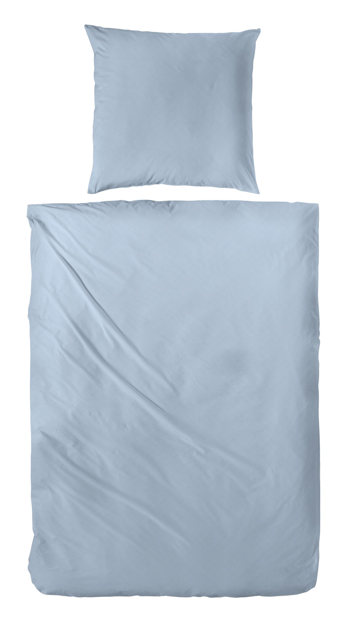 Primera Mako Satin Bettwäsche Falsches Uni Rauchblau 155x220 cm + 80x80 cm von Primera