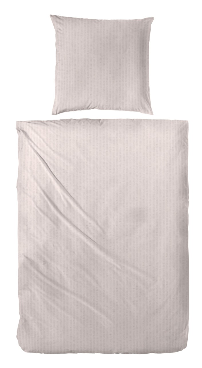 Primera Soft-Seersucker Bettwäsche 135x200 uni einfarbig beige sand 213050-07 von Primera