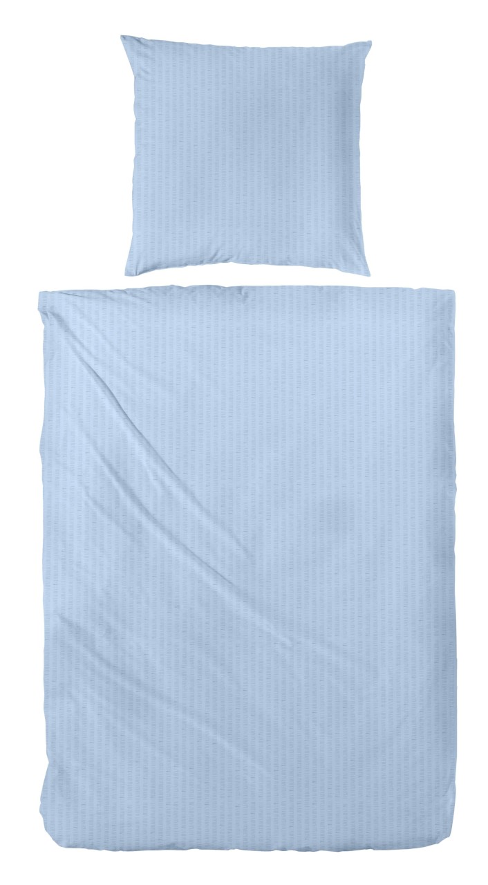 Primera Soft-Seersucker Bettwäsche 155x220 uni einfarbig blau 213050-03 Primera Soft-Seersucker Bettwäsche 155x220 uni einfarbig blau 213050-03 von Primera