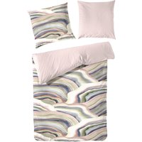 Primera Wendebettwäsche "Mako-Satin Bettwäsche Achat", mit einem natürlichen Wellenmuster von Primera