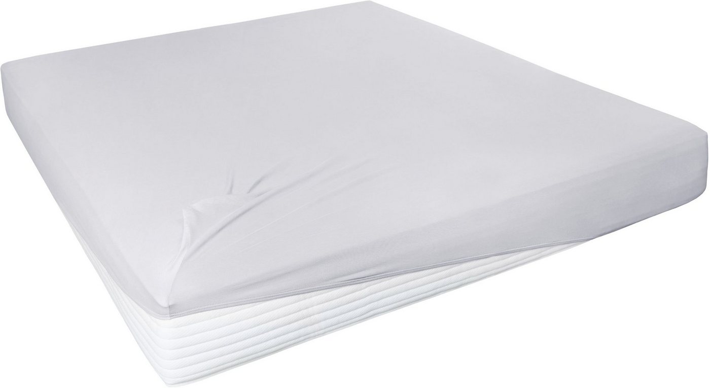 Primera Spannbettlaken Elasthan-Feinjersey, Jersey-Elasthan, Gummizug: rundum, (1 Stück), PREMIUM, aus 95% gekämmter Baumwolle und 5% Elasthan, bis 28 cm Höhe von Primera