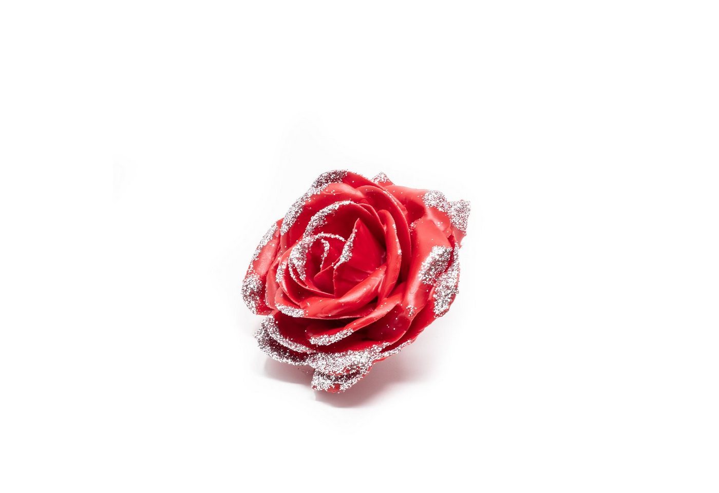 Trockenblume 10er-Set Wachsrose - Red Diamond Silver, Primera, Höhe 20 cm von Primera