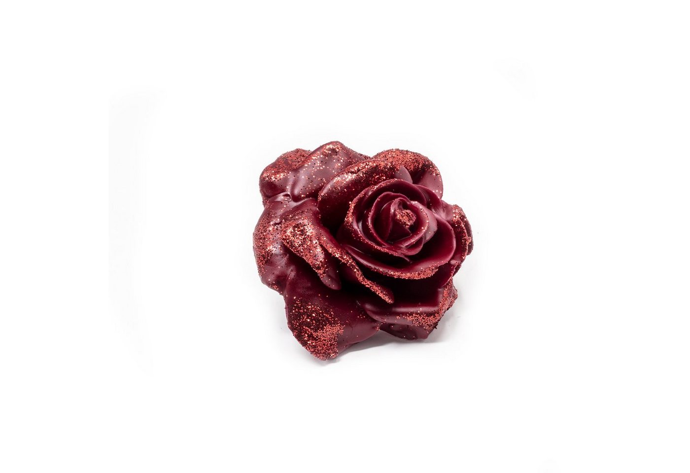 Trockenblume 12er Set Wachsrose - Bord Diamond Red, Primera, Höhe 25 cm von Primera