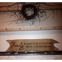 Primitive Jute Burlap Drahtband Banner Kranz Hochzeit Familie Land Girlande von PrimitivePics