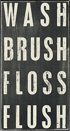 Primitives by Kathy 17388 Classic Box Sign 8x15 Inch Wash Brush Floss von Primitives by Kathy