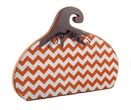 Primitives by Kathy Chunky Regalsitzer 8.5 x 6.25-Inch Chevron Kürbis von Primitives by Kathy