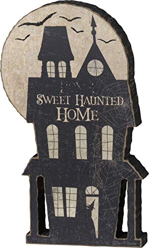 Primitives by Kathy Chunky Shelf Sitter, 4.75 x 8-Inch, Sweet Haunted Home von Primitives by Kathy