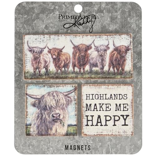 Primitives by Kathy Highland Cows Magnet-Set von Primitives by Kathy