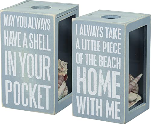 Primitives by Kathy House Decor Sea Shell Holder, 4.25 x 7.25 x 4.25-Inches, Piece of The Beach with Me von Primitives by Kathy