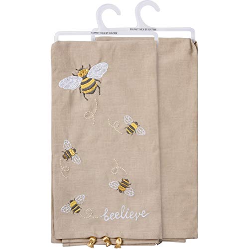 Primitives by Kathy Küchen-Geschirrtuch, Beelieve, Besticktes Bienen-Design von Primitives by Kathy