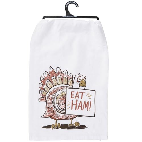 Primitives by Kathy Küchenhandtuch mit Aufschrift "Eat Ham" von Primitives by Kathy