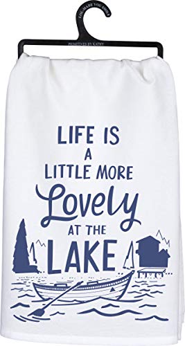 Primitives by Kathy Inset Box Schild Life is Better at The Lake Geschirrtuch 28 x 28-Inches Schön am See Primitives by Kathy Inset Box Schild Life is Better at The Lake Geschirrtuch 28 x 28-Inches Schön am See von Primitives by Kathy