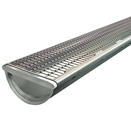 10 meter Dachrinnenschutz Laubstop | Elementlänge 1 meter | Farbe grau für Zinkdachrinnen von Primo-Befestigungstechnik GmbH