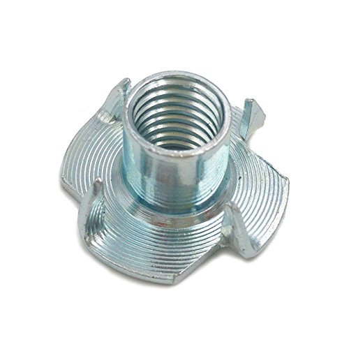 PARCO Einschlagmuttern M6x8mm, verzinkt, 100 Stück Einschraubmuttern, Gewindeeinschlagmuttern, Einpressmuttern, Gewindebuchsen mit 4 Spitzen - für eine Vielzahl an Befestigungsmöglichkeiten PARCO Einschlagmuttern M6x8mm, verzinkt, 100 Stück Einschraubmuttern, Gewindeeinschlagmuttern, Einpressmuttern, Gewindebuchsen mit 4 Spitzen - für eine Vielzahl an Befestigungsmöglichkeiten von PARCO