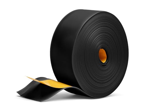 PRIMO Weichsockelleiste Selbstklebend 13 x 48mm, Schwarz - Länge: 10m - Sockelleiste für Küche und Badezimmer, Fußleiste Selbstklebend aus PVC von Primo