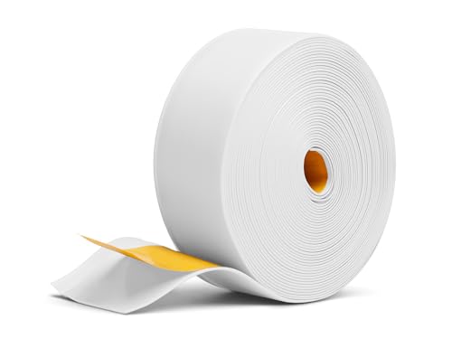 PRIMO Weichsockelleiste Selbstklebend 13 x 48mm, Weiß - Länge: 10m - Sockelleiste für Küche und Badezimmer, Fußleiste Selbstklebend aus PVC von Primo