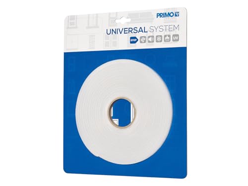 Primo Dichtungsband Selbstklebend - 9 x 5mm, Weiß - Länge: 6m - Staub Dichtstreifen - Universaldichtung mit starker Dämmwirkung von Primo