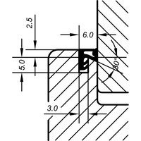 Primo - acf 6020 Überschlagdichtung Dichtung für Fenster Kunststoff braun von Primo