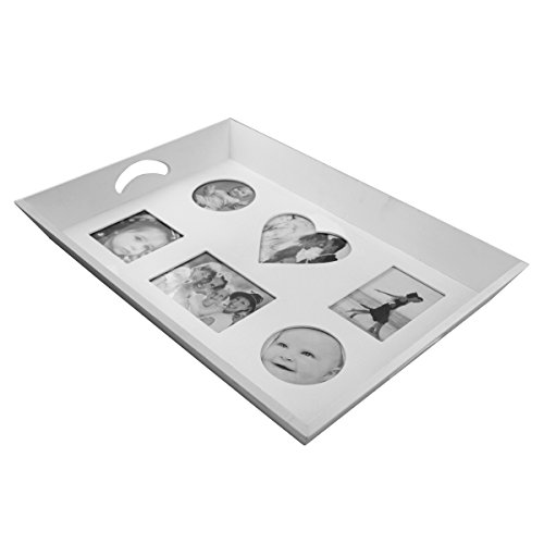 PrimoLiving Fototablett im Shabby Look für 6 Fotos (weiß) von PrimoLiving