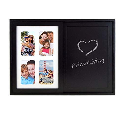 PrimoLiving Holz Fotorahmen mit Memotafel/Kreidetafel Bilderrahmen P-790 schwarz von PrimoLiving