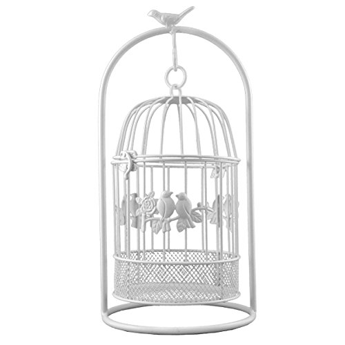 PrimoLiving Vogelkäfig aus Metall weiß mit Ständer P-289 von PrimoLiving